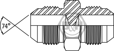 JIC male x JIC male restrictor blank only Drawing