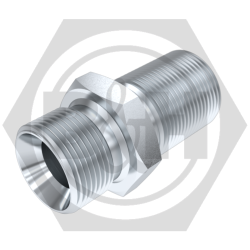 BSP male x BSP male bulkhead LESS LOCKNUT