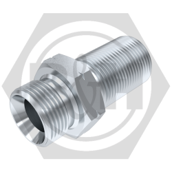 METRIC male x METRIC male bulkhead LESS LOCKNUT 1.5mm pitch