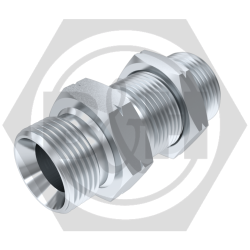 METRIC male x METRIC male bulkhead WITH LOCKNUT 1.5mm pitch