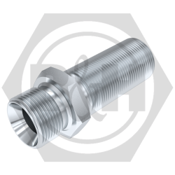 BSP male x BSP male extended bulkhead LESS LOCKNUT