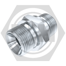 METRIC male 1.5mm pitch x BSP male To DIN 3852 FORM A