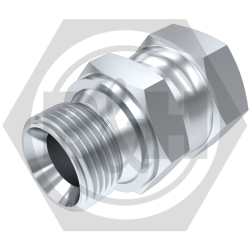 BSP male DIN 3852 Form A x BSP swivel female