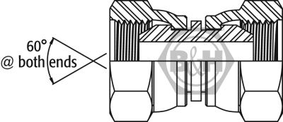 BSP swivel female x BSP swivel female Drawing