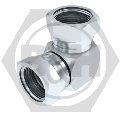 BSP swivel female x BSP swivel female 90° compact elbow