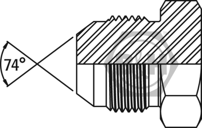 JIC solid plug Drawing