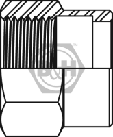 JIC crimp nut Drawing