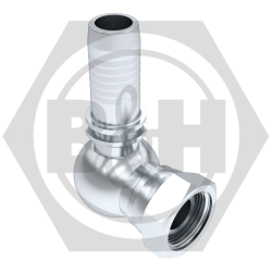 BSP swivel female x hose-tail 90° compact