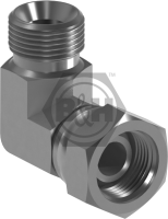 BSP male x BSP swivel female 90° forged compact elbow