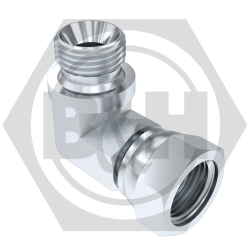 BSP male x BSP swivel female 90° forged compact elbow