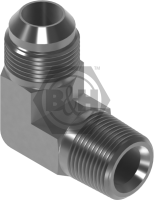 Burnett & Hillman JIC Male x JIC Male 90° Forged Compact Elbow Adaptor 