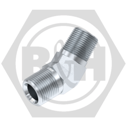 NPTF male x NPTF male 45° Forged Elbow
