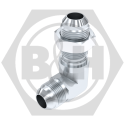JIC male x JIC male BULKHEAD 90° forged compact elbow with Locknut