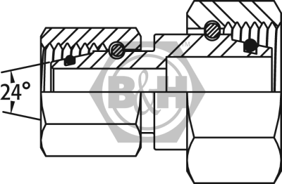 METRIC female x METRIC female DKO (L Series) - Reducers Drawing