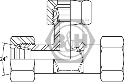 METRIC M/F/M Tee's DKO (L Series) - Complete Drawing