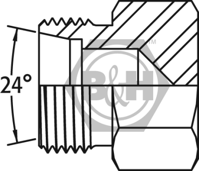 METRIC Blanking End (S Series) Drawing