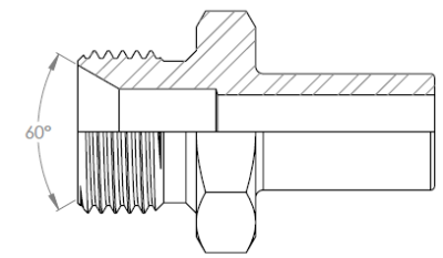 BSP male x METRIC Standpipes Drawing