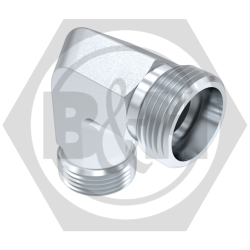 METRIC Male x METRIC Male 90° C (L Series) - Body Only