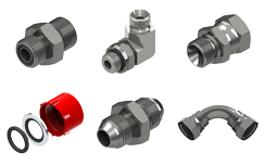 Hydraulic Fittings & Adaptors - Burnett & Hillman Multiple adaptors and fittings set number 3